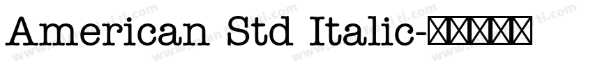 American Std Italic字体转换